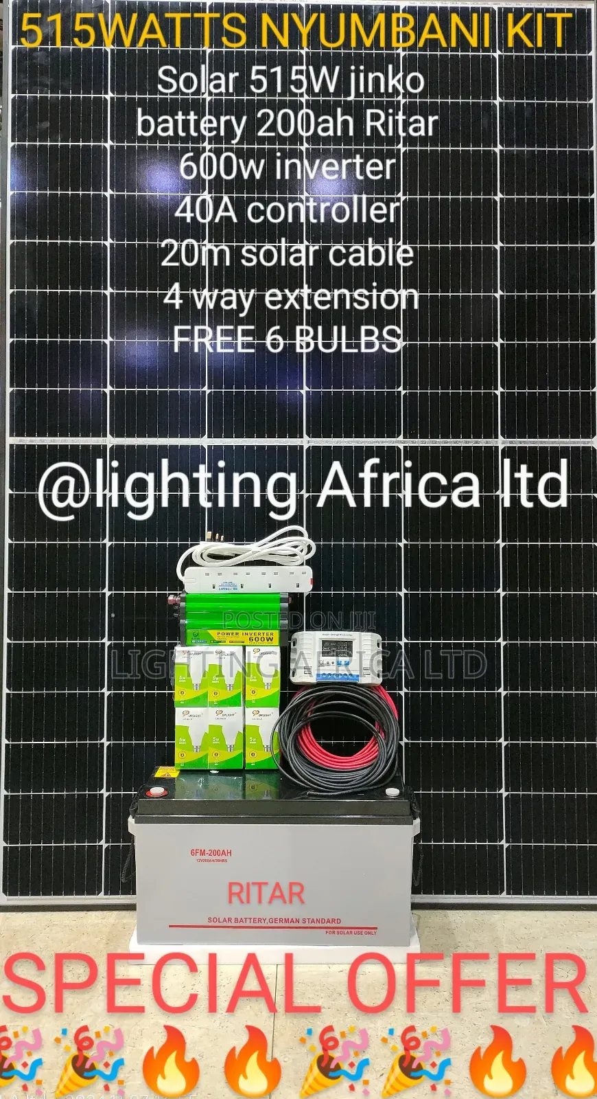515w Jinko Solar Full Kit + Ritar Battery on Offer  