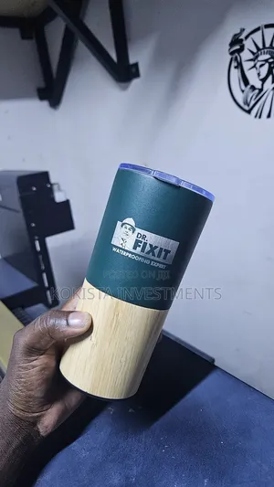 Thermo Mug With Wooden/ Bamboo Base
