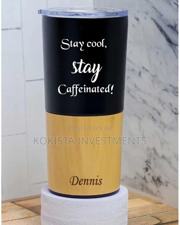 Thermo Mug With Wooden/ Bamboo Base - thumbnail 2