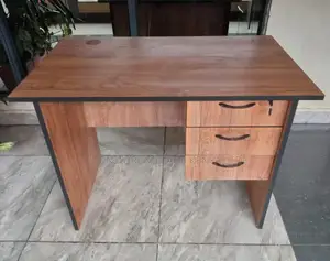 Office Desk:120cm Refined Wood Desk With Three Drawers