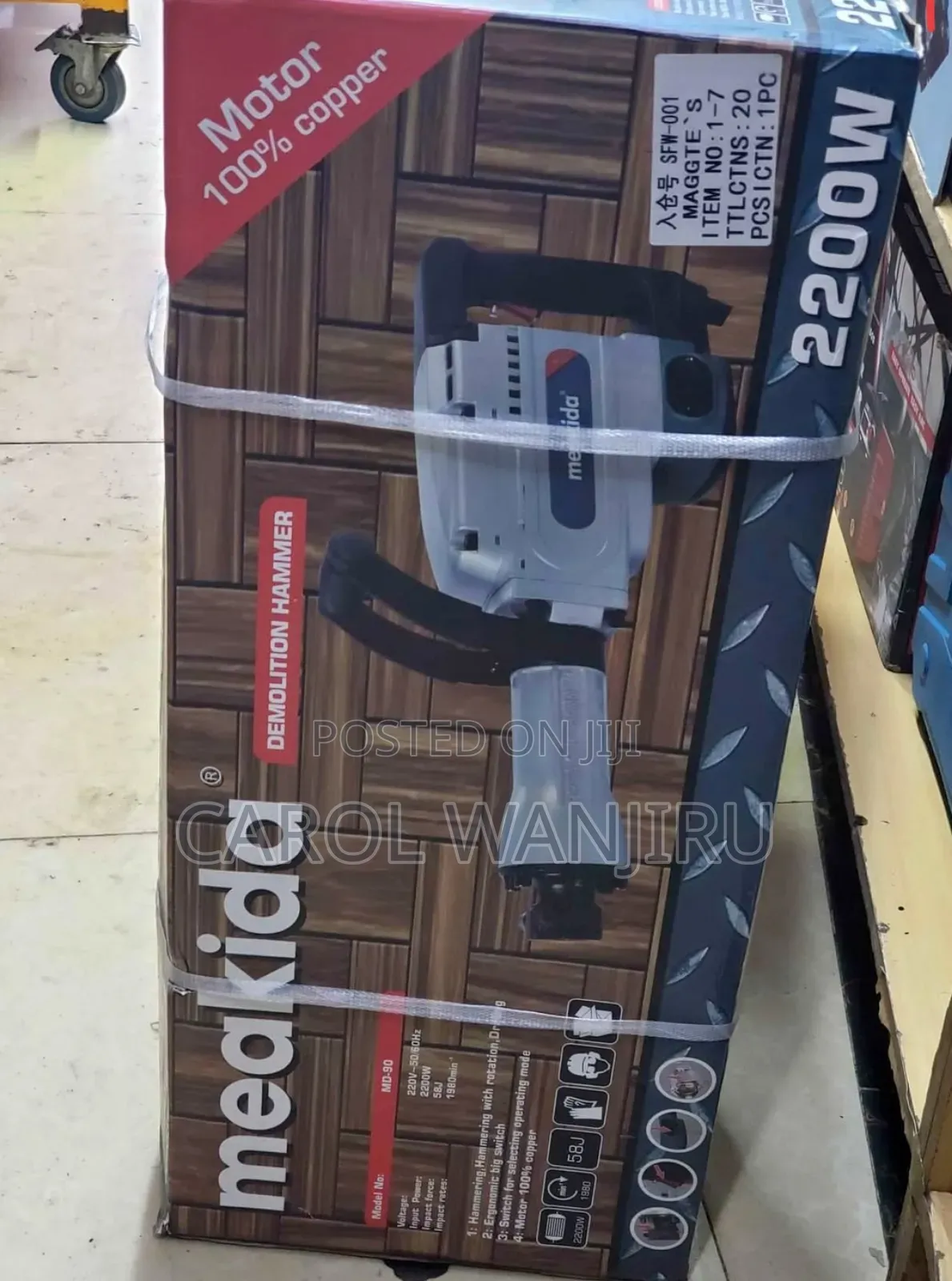 Meakida Demolition Hammer Drill/ Jack Hammer Drill 2200 W