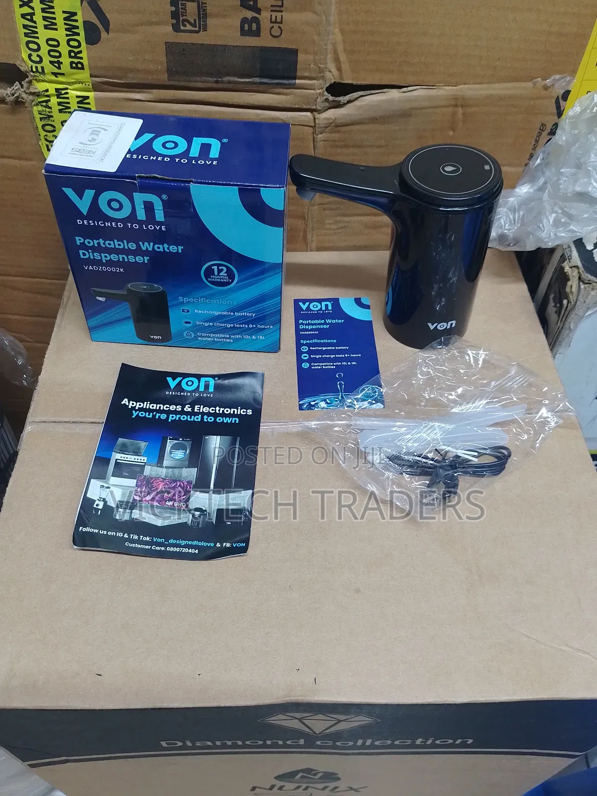 Water Pump,Von Portable/Rechargeable Water Pump/Dispenser