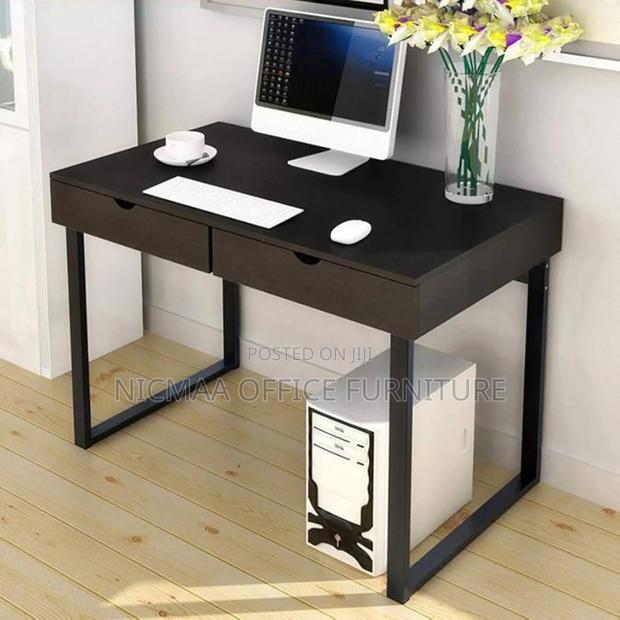 Modern 1.2m Simplistic Desktop With Drawers - thumbnail 2