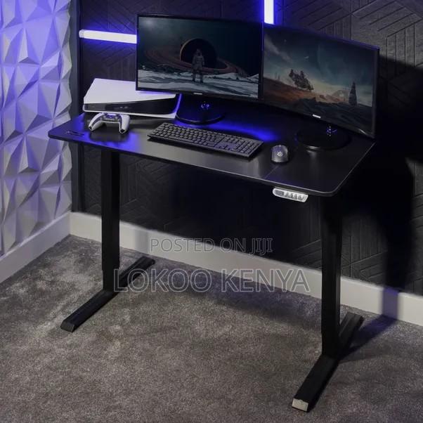 Office Desk : Black Sit and Stand Adjustable Desk - thumbnail 5