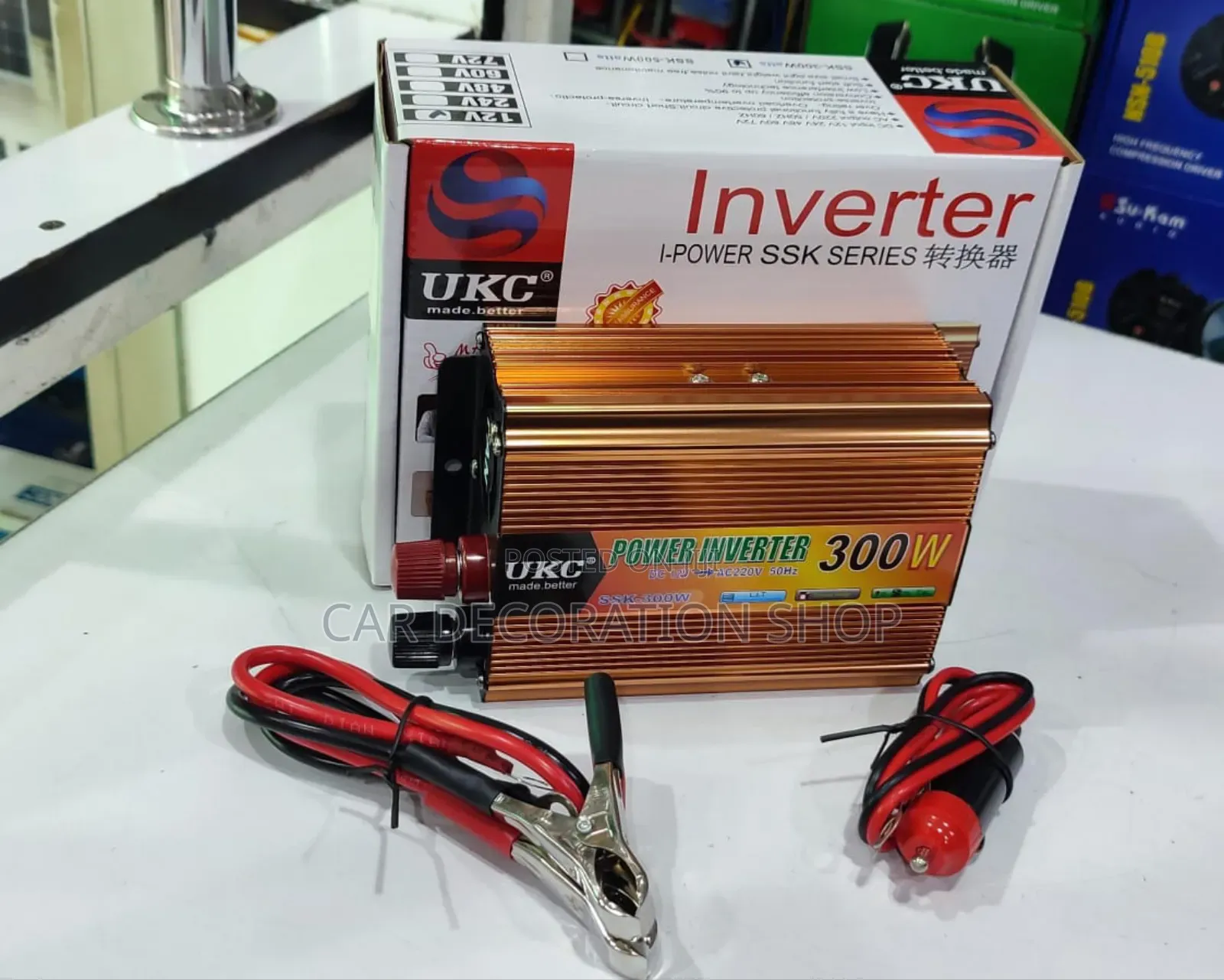 300w Ukc Power Inverter With Both Cigarette/Battery Cables