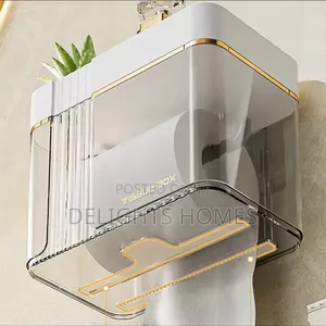 Luxury Gold Plated Wall Mounted Tissue Box-Car