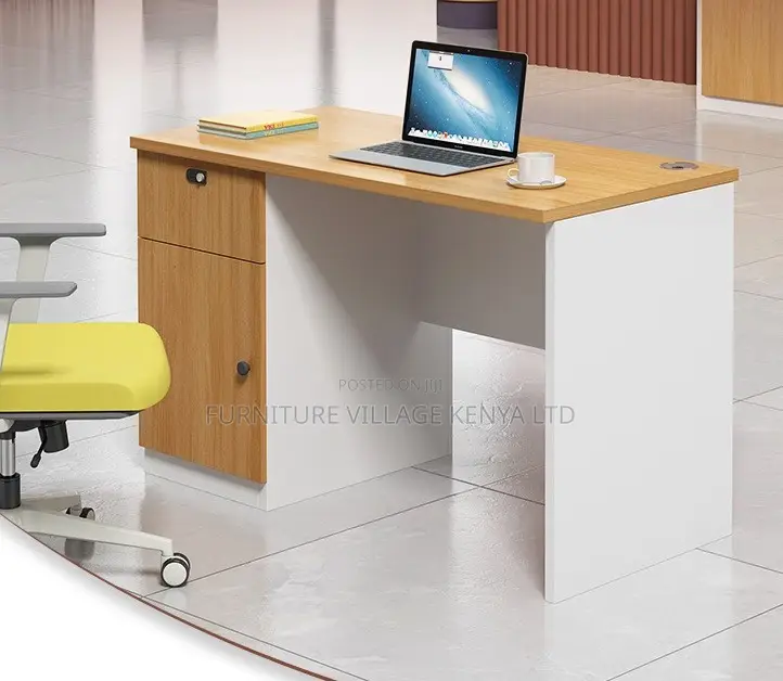 Office Desk:Sleek One-Meter Office Single Staff Desk