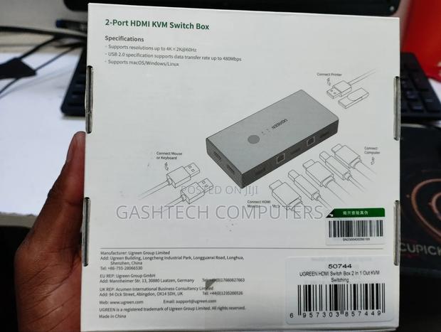 Ugreen Hdmi Switch Box 2 in 1 Out KVM Switching - thumbnail 2