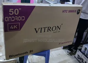 Vitron 50inch Frameless Smart Android Tv With Bluetooth.