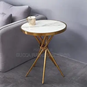 Dining Tables: Round Luxury Modern Metallic Coffee Table