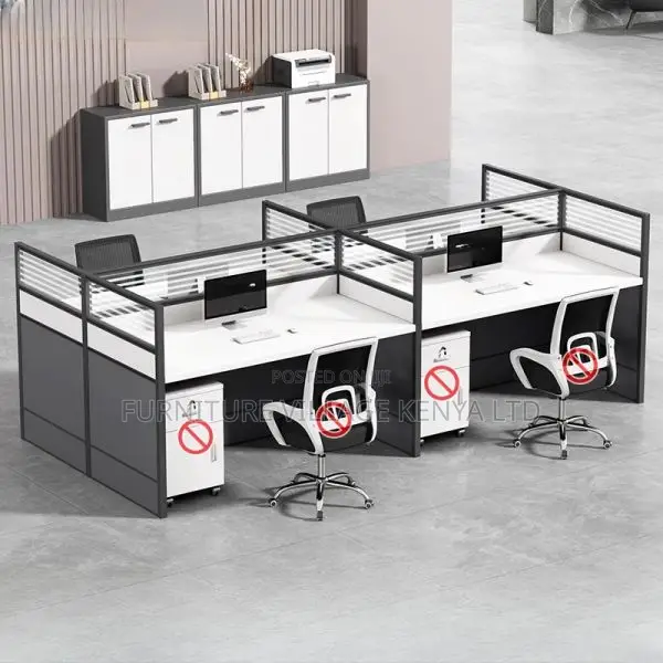 Workstations: Modular Rectangular Co-Working Desk for 4