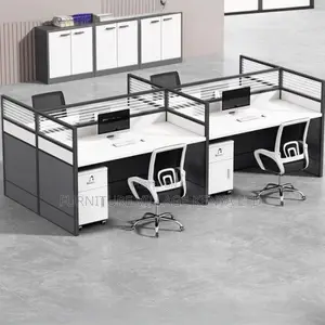Workstations: Modular Rectangular Co-Working Desk for 4