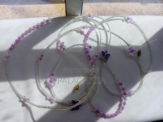Double Lined Waist Beads Daisy Flower With Romantic Glow in Dark Words - thumbnail 2