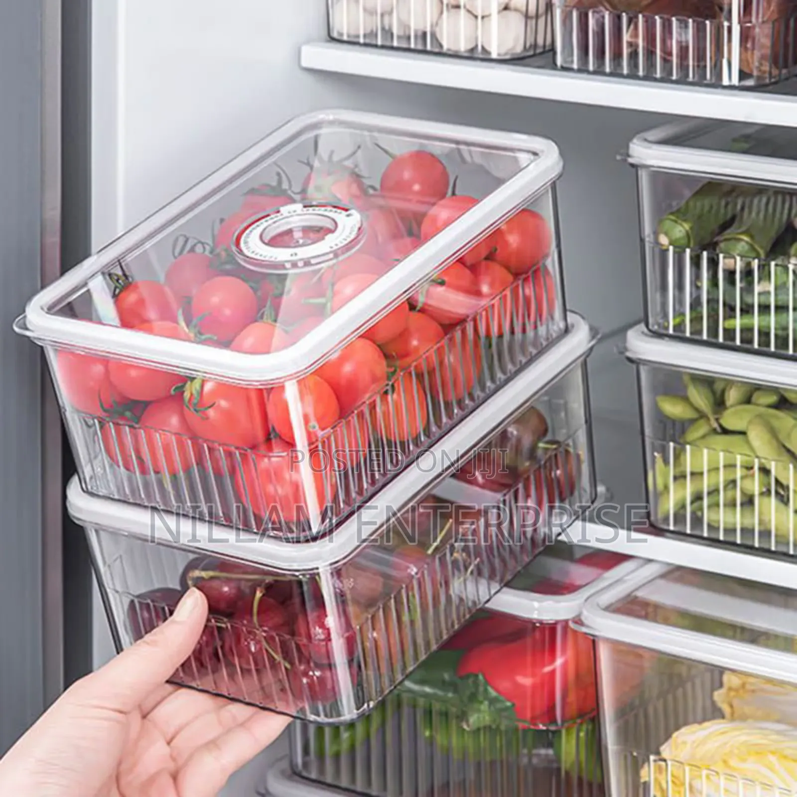 *Acrylic Transparent Fridge Organizer 3 PCS