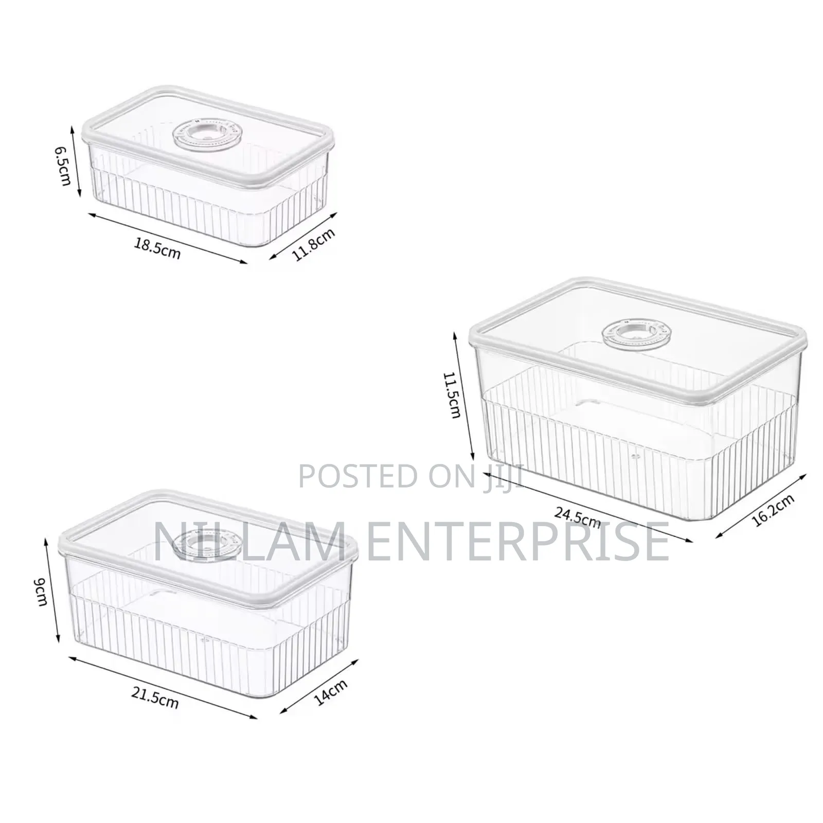 *Acrylic Transparent Fridge Organizer 3 PCS