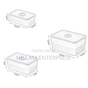 *Acrylic Transparent Fridge Organizer 3 PCS