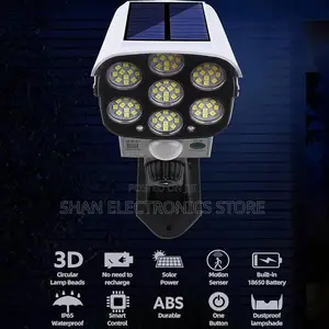 Solar Monitoring Lamp. Dummy Cctv Camera.Motion Sensor Sola