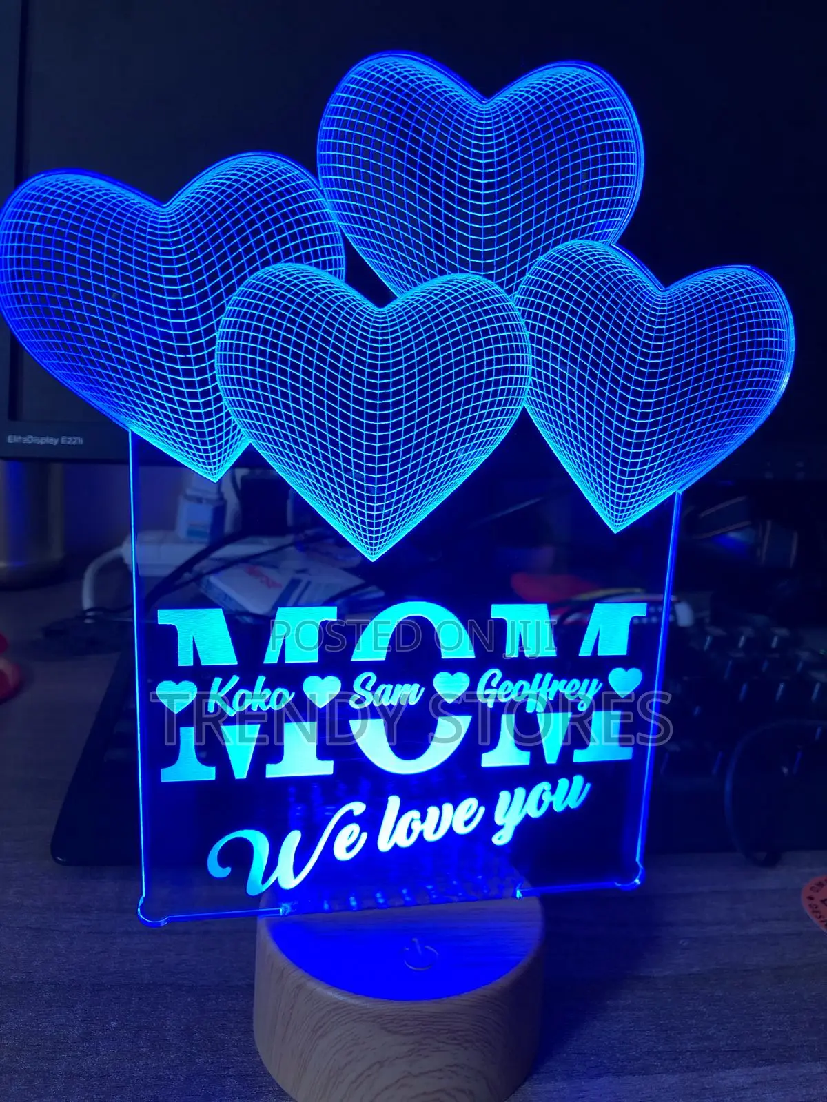 Blue Personalized Acrylic Light