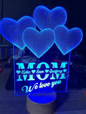 Blue Personalized Acrylic Light