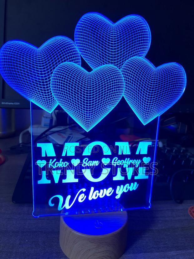 Blue Personalized Acrylic Light - main view