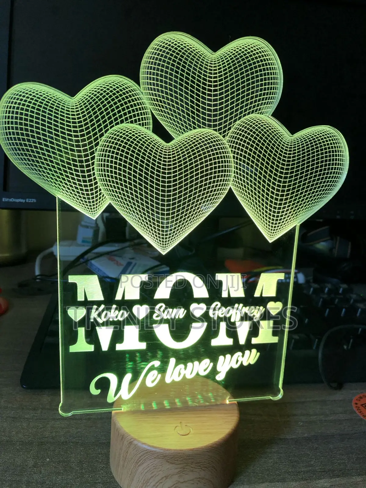 Green Personalized Acrylic Light