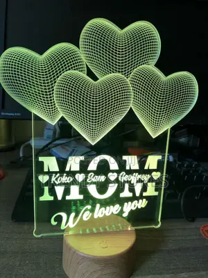 Green Personalized Acrylic Light