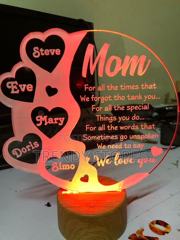 Red Personalized Acrylic Light - main view