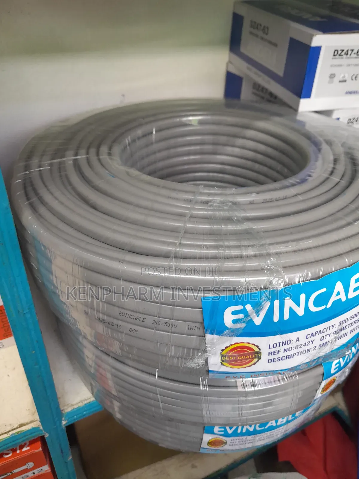 2.5mm Twin With Earth, 90 Meters; Evincable; Env003