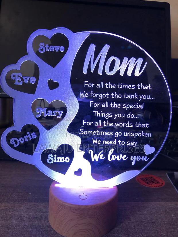 Purple Personalized Acrylic Light - main view