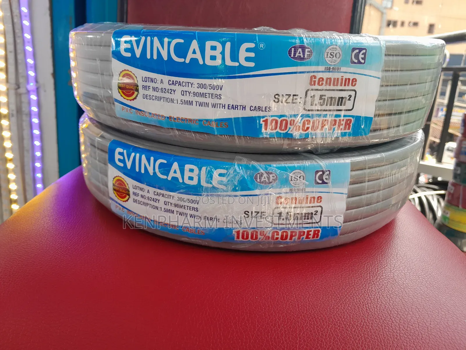 1.5mm Twin With Earth Cable; Evin Cable : Evn103