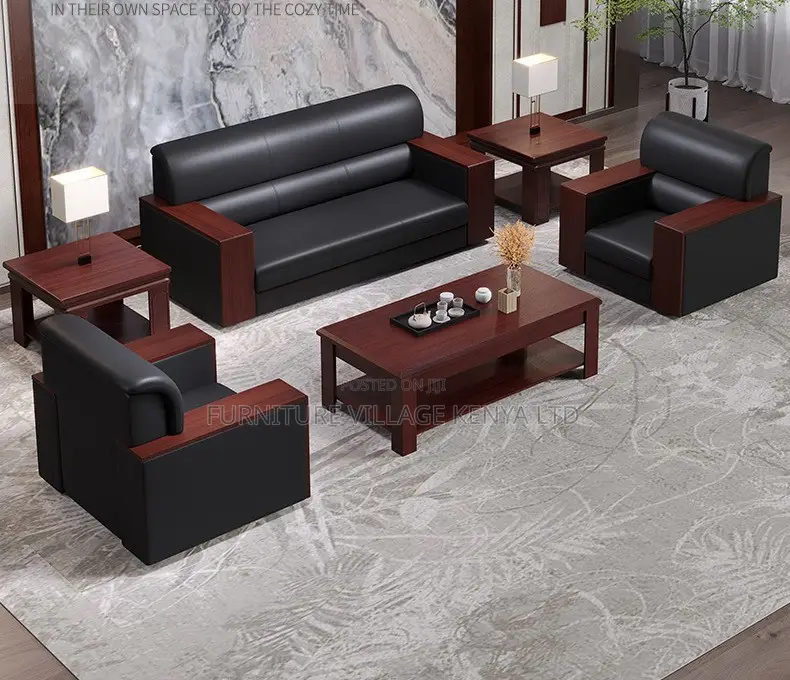 Office Sofa: Modular Five-Person Office Seating Set