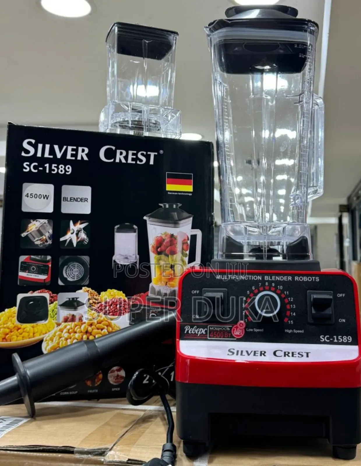 Silver Crest Blender Double Jug 4500w.Sc 1589