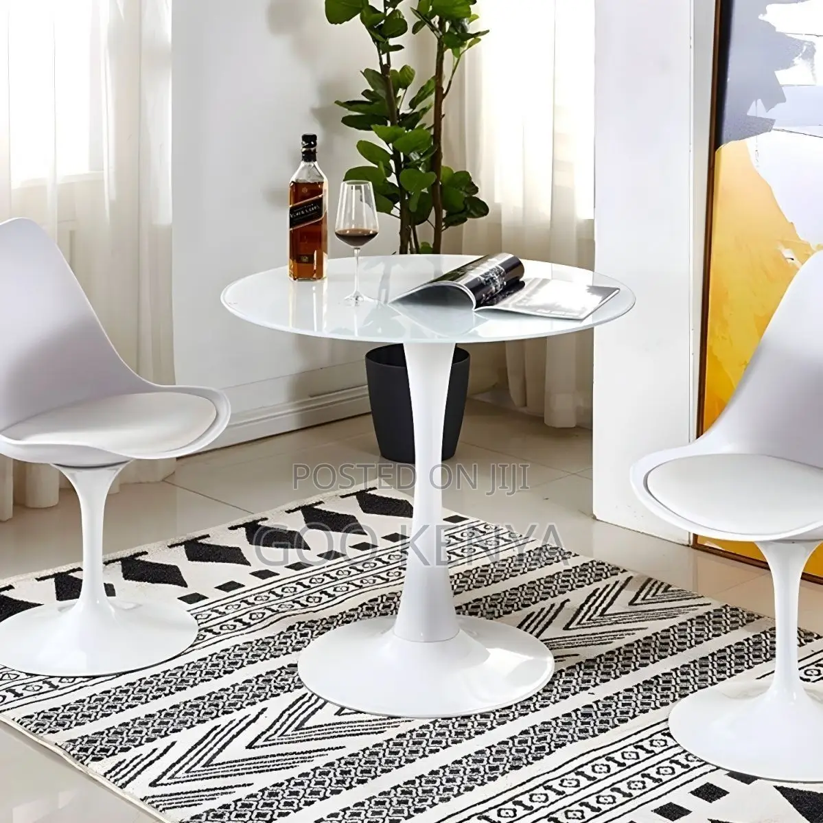 Dining Table ; Round Marble Top Dining Table