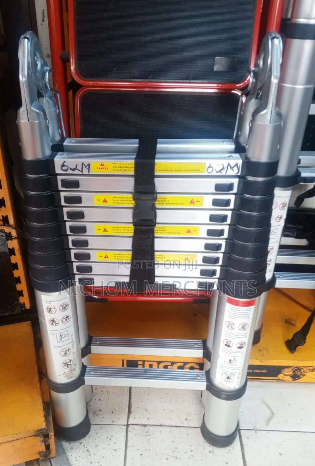 6.2m Double Sided Telescopic Ladder/Extension Ladder