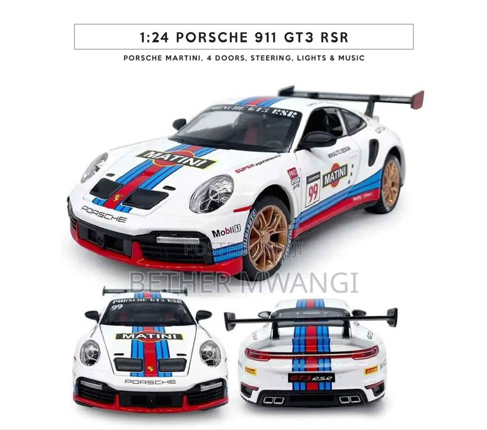 Porsche 911 Gt3 RSR Die Cast Car in Kenya