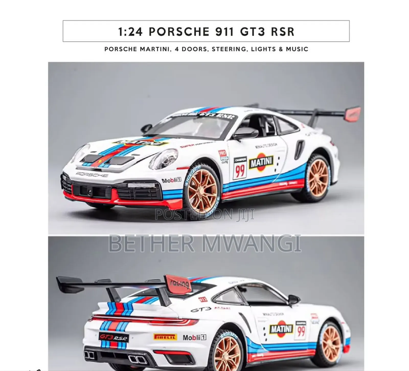 Porsche 911 Gt3 RSR Die Cast Car in Kenya