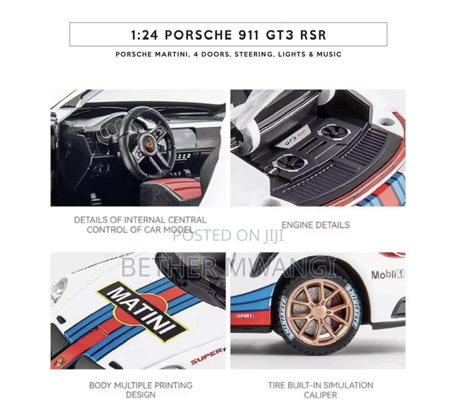 Porsche 911 Gt3 RSR Die Cast Car in Kenya
