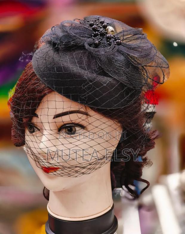 Black Raced Mini Fascinators - main view