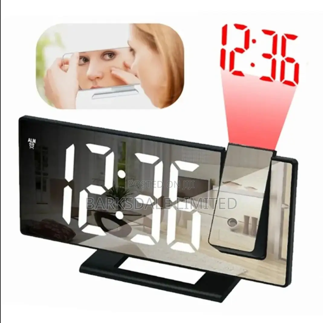 Led Projection Alarm Clock With Time Temperature Display