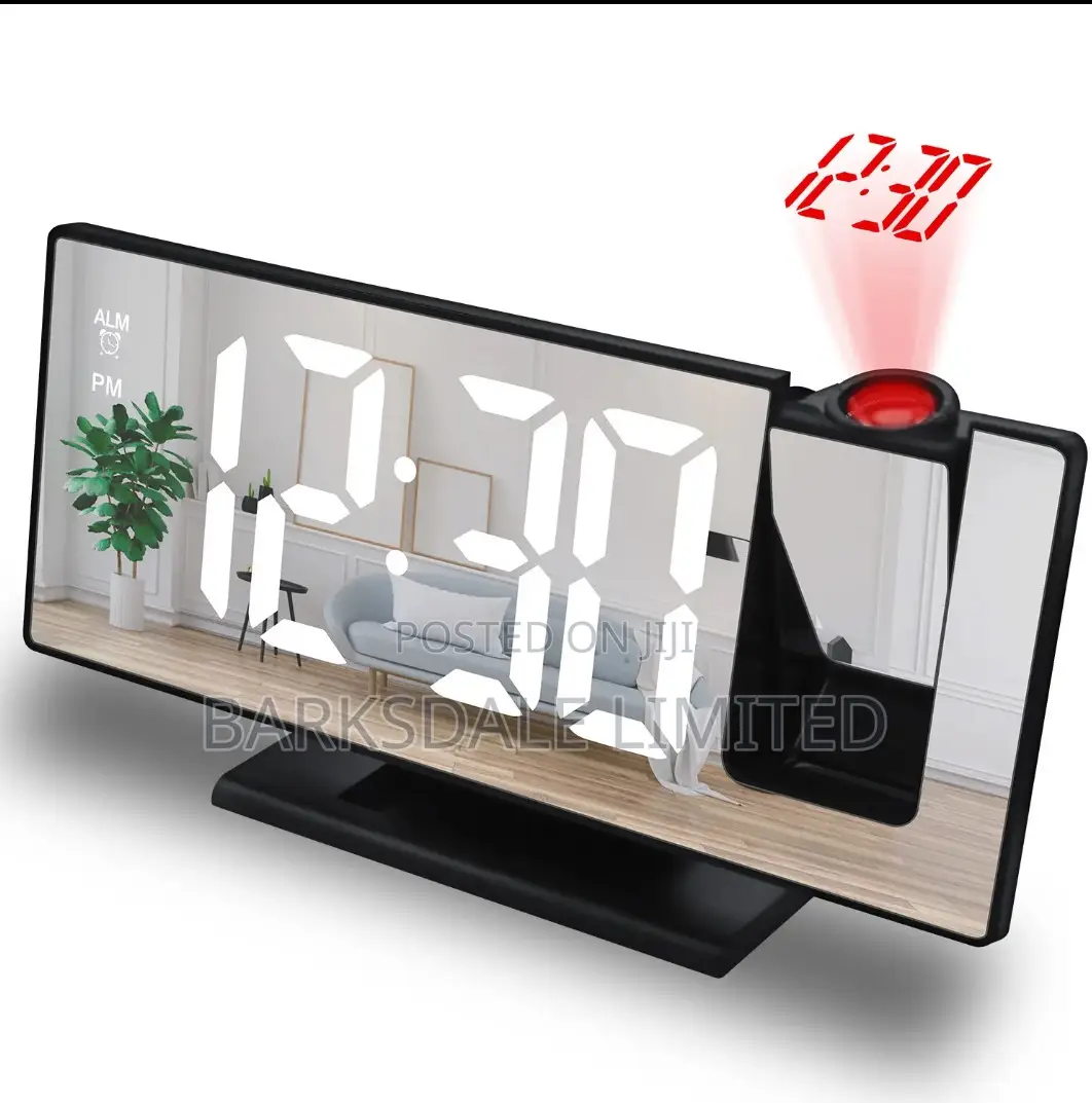 Led Projection Alarm Clock With Time Temperature Display