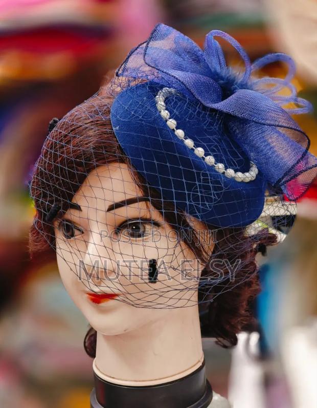 Royal Blue Laced Mini Fascinators