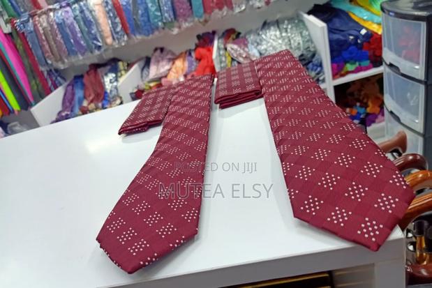 Maroon Wisfunlly Polycadot Tie Sets - thumbnail 2