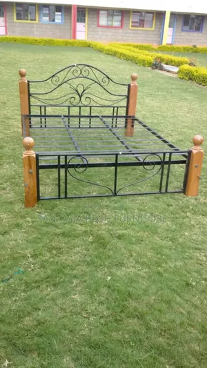 5x6 Classy Metallic-Wood Bed - Pay on Delivery