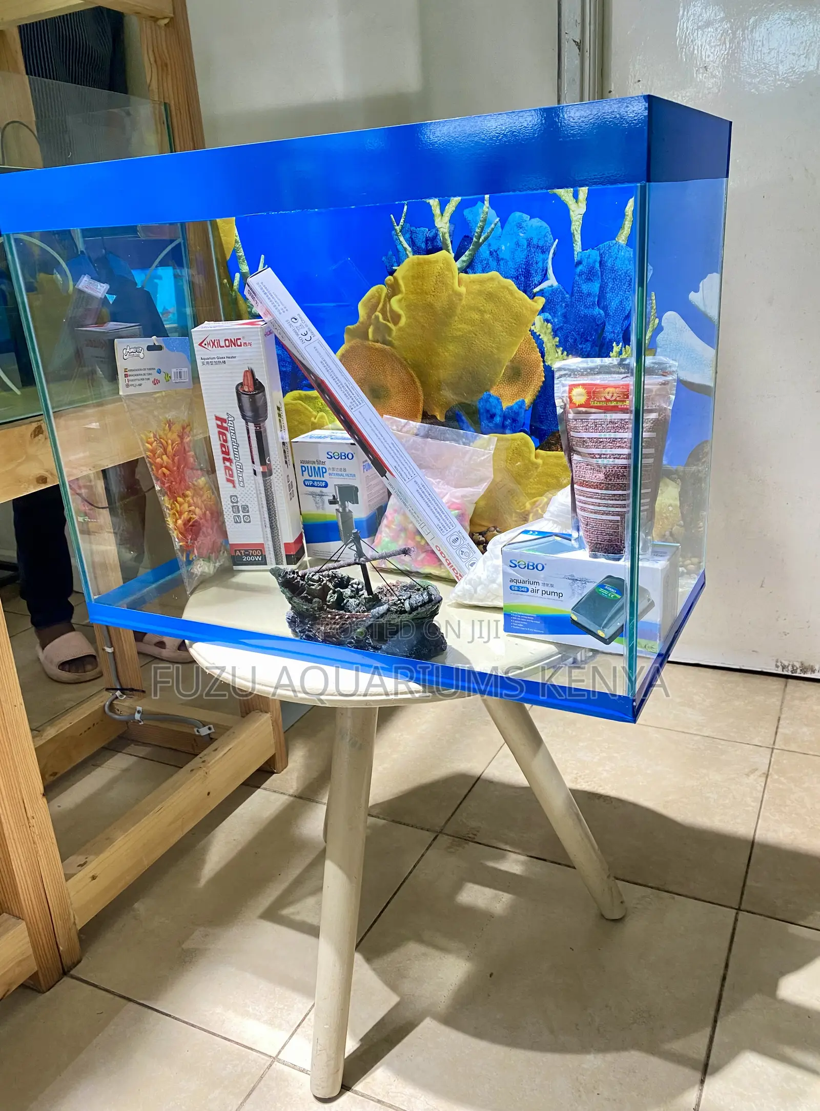 Aquarium Kit With Filter, Heater Submersible Lights