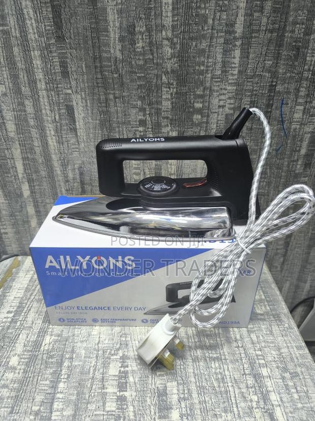 Ailyons Hd-199a Electric Dry Iron Box Silver Black - main view