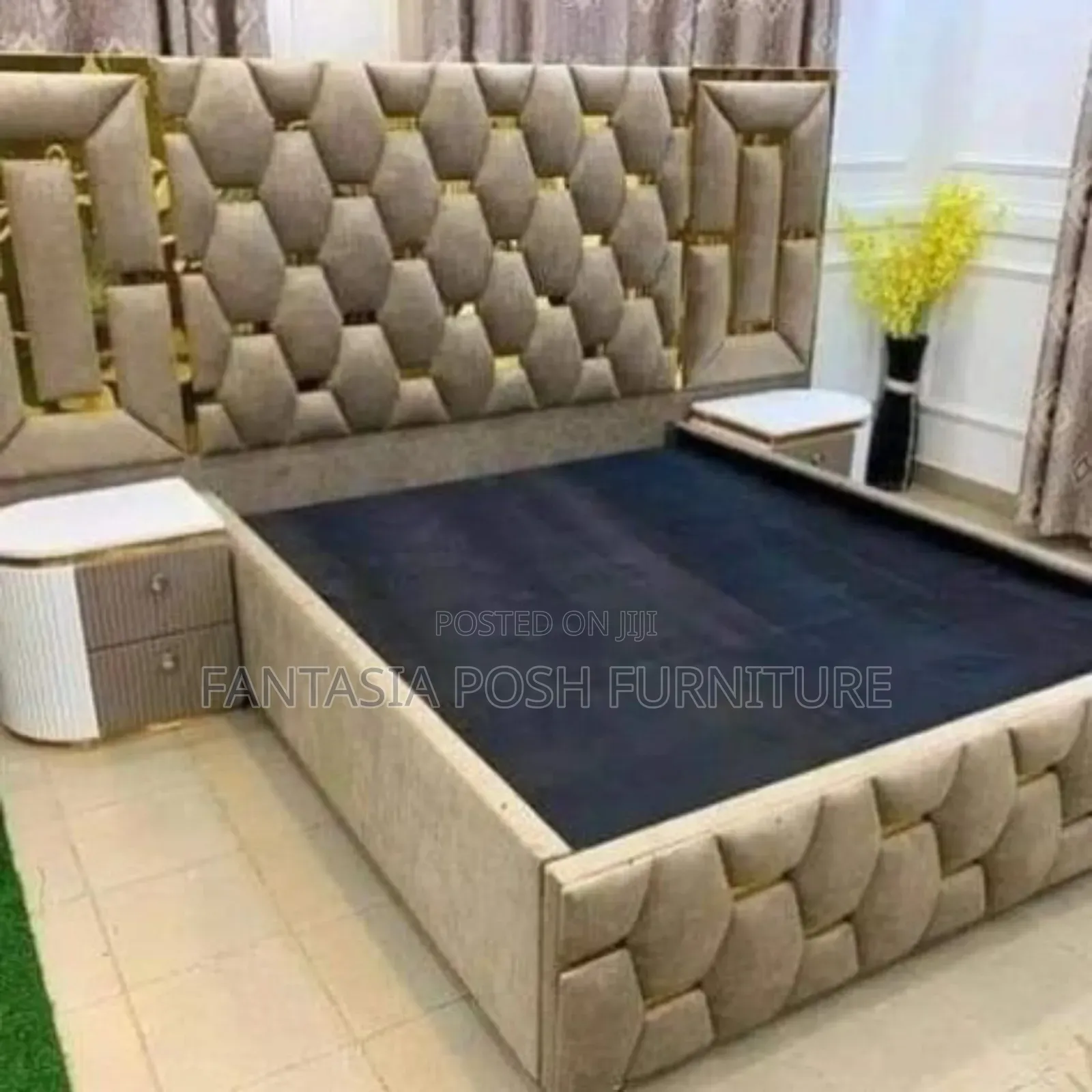 Unique Tan Gold 5*6 Bed