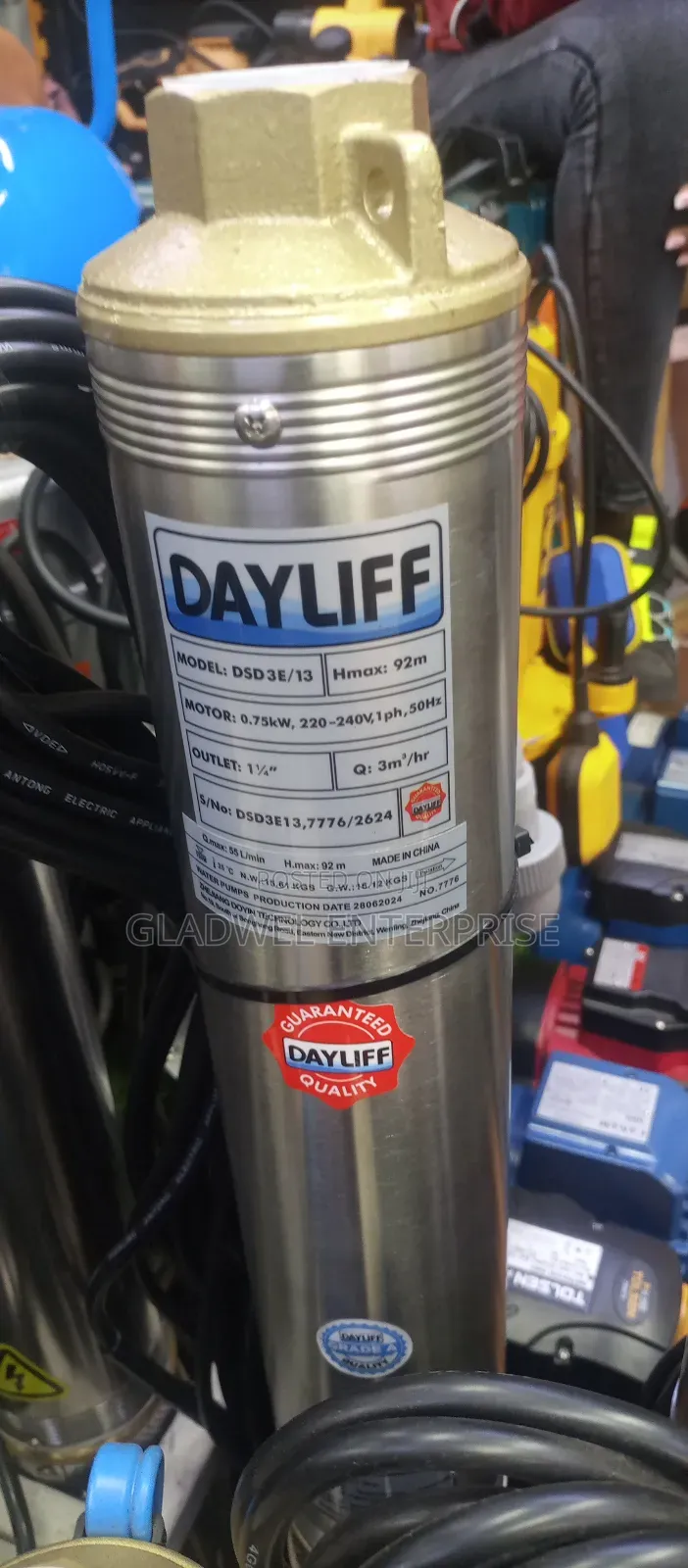 Original Dayliff Submassible Water Pump 1hp 93mts