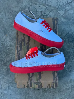 White Double Sole Vans