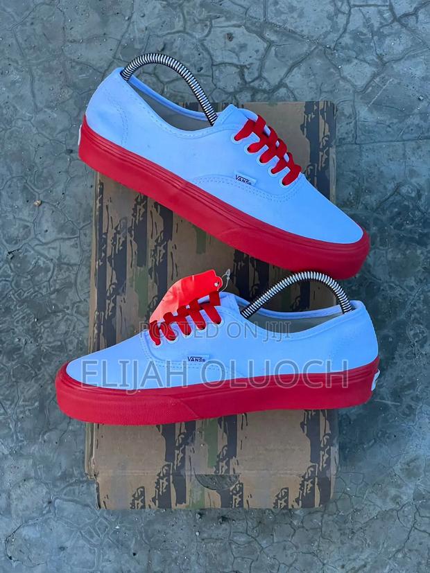 White Double Sole Vans - thumbnail 2