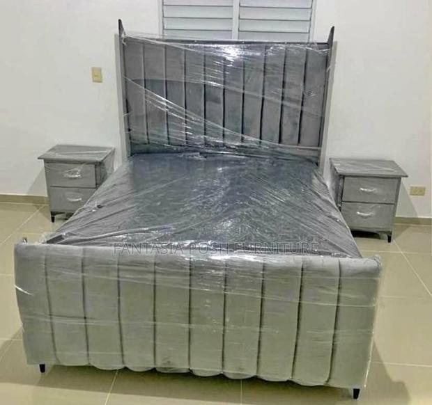 5 by 6 Grey Chester Bed With 2 Sideboxes Available